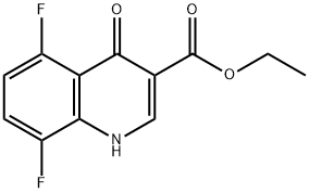 5,8-DIFLUORO-4-OXO-1,4-DIHYDRO-QUINOLINE-3-CARBOXYLIC ACID ETHYL ESTER Structure