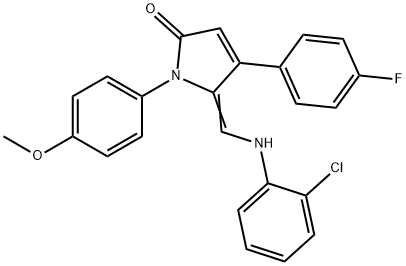 5-[(2-CHLOROANILINO)METHYLENE]-4-(4-FLUOROPHENYL)-1-(4-METHOXYPHENYL)-1,5-DIHYDRO-2H-PYRROL-2-ONE Struktur