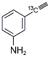 1-(3-氨基苯基)乙炔-1-13C 結(jié)構(gòu)式