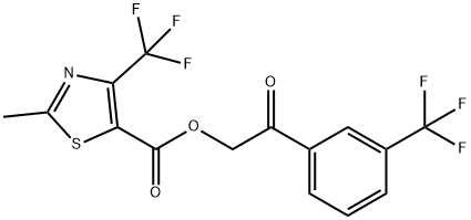 2-OXO-2-[3-(TRIFLUOROMETHYL)PHENYL]ETHYL 2-METHYL-4-(TRIFLUOROMETHYL)-1,3-THIAZOLE-5-CARBOXYLATE Struktur