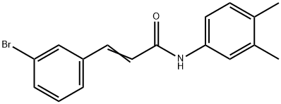 3-(3-BROMOPHENYL)-N-(3,4-DIMETHYLPHENYL)ACRYLAMIDE Struktur
