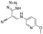 2-(2H-2,3,4,5-TETRAAZOLYL)-3-((6-METHOXY(3-PYRIDYL))AMINO)PROP-2-ENENITRILE Structure