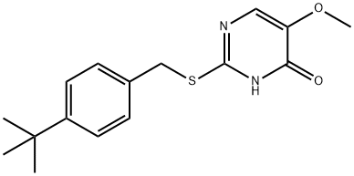 2-([4-(TERT-BUTYL)BENZYL]SULFANYL)-5-METHOXY-4-PYRIMIDINOL Structure