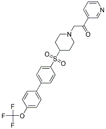 1-PYRIDIN-3-YL-2-(4-([4'-(TRIFLUOROMETHOXY)BIPHENYL-4-YL]SULFONYL)PIPERIDIN-1-YL)ETHANONE