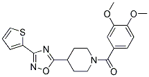 1-(3,4-DIMETHOXYBENZOYL)-4-[3-(2-THIENYL)-1,2,4-OXADIAZOL-5-YL]PIPERIDINE Struktur