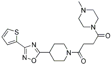 1-[1,4-DIOXO-4-(4-(3-(THIEN-2-YL)-1,2,4-OXADIAZOL-5-YL)PIPERIDIN-1-YL)BUTYL]-4-METHYLPIPERAZINE Structure