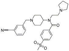 N-[1-(3-CYANOBENZYL)PIPERIDIN-4-YL]-4-(METHYLSULFONYL)-N-(2-PYRROLIDIN-1-YLETHYL)BENZAMIDE Structure