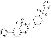 7-(2-THIENYL)-3-([4-(2-THIENYLSULFONYL)PIPERAZIN-1-YL]METHYL)-2H-1,2,4-BENZOTHIADIAZINE 1,1-DIOXIDE