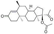 ACETIC ACID (6S,8R,10R,13S,17R)-17-ACETYL-6,10,13-TRIMETHYL-3-OXO-2,3,6,7,8,9,10,11,12,13,14,15,16,17-TETRADECAHYDRO-1H-CYCLOPENTA[A]PHENANTHREN-17-YL ESTER Structure