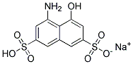 sodium hydrogen 4-amino-5-hydroxynaphthalene-2,7-disulphonate  Struktur