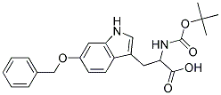 2-[(tert-butoxycarbonyl)amino]-3-[6-(benzyloxy)-1H-indol-3-yl]propanoic acid Struktur