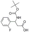 3-[(tert-butoxycarbonyl)amino]-3-(2-fluorophenyl)propanoic acid Struktur
