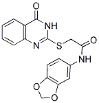 N-BENZO[3,4-D]1,3-DIOXOLEN-5-YL-2-(4-OXO(3-HYDROQUINAZOLIN-2-YLTHIO))ETHANAMIDE