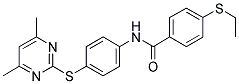 N-[4-[(4,6-DIMETHYLPYRIMIDIN-2-YL)THIO]PHENYL]-4-(ETHYLTHIO)BENZAMIDE