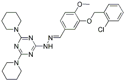 (E)-2-(2-(3-(2-CHLOROBENZYLOXY)-4-METHOXYBENZYLIDENE)HYDRAZINYL)-4,6-DI(PIPERIDIN-1-YL)-1,3,5-TRIAZINE