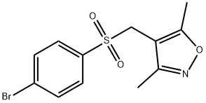 4-([(4-BROMOPHENYL)SULFONYL]METHYL)-3,5-DIMETHYLISOXAZOLE Struktur