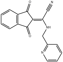 2-(1,3-DIOXO-1,3-DIHYDRO-2H-INDEN-2-YLIDEN)-2-[(2-PYRIDINYLMETHYL)AMINO]ACETONITRILE Structure