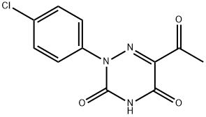 6-ACETYL-2-(4-CHLOROPHENYL)-1,2,4-TRIAZINE-3,5(2H,4H)-DIONE Struktur