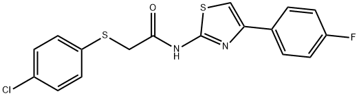 2-[(4-CHLOROPHENYL)SULFANYL]-N-[4-(4-FLUOROPHENYL)-1,3-THIAZOL-2-YL]ACETAMIDE Structure