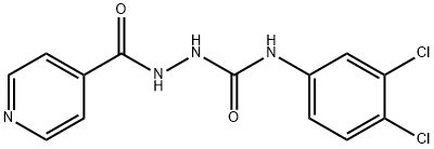 ((3,4-DICHLOROPHENYL)AMINO)-N-(4-PYRIDYLCARBONYLAMINO)FORMAMIDE Structure