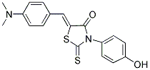 (5Z)-5-[4-(DIMETHYLAMINO)BENZYLIDENE]-3-(4-HYDROXYPHENYL)-2-THIOXO-1,3-THIAZOLIDIN-4-ONE Structure