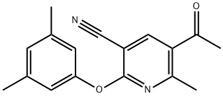 5-ACETYL-2-(3,5-DIMETHYLPHENOXY)-6-METHYLNICOTINONITRILE Structure
