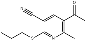5-ACETYL-6-METHYL-2-(PROPYLSULFANYL)NICOTINONITRILE Structure