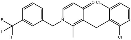 3-(2,6-DICHLOROBENZYL)-2-METHYL-1-[3-(TRIFLUOROMETHYL)BENZYL]-4(1H)-PYRIDINONE Struktur