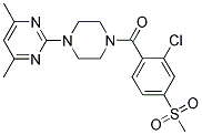 N-[2-CHLORO-4-(METHYLSULPHONYL)BENZOYL]-N'-(4,6-DIMETHYLPYRIMIDIN-2-YL)PIPERAZINE Structure