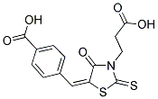 4-((E)-[3-(2-CARBOXYETHYL)-4-OXO-2-THIOXO-1,3-THIAZOLIDIN-5-YLIDENE]METHYL)BENZOIC ACID|