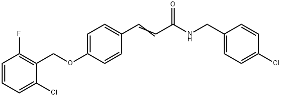 (E)-N-(4-CHLOROBENZYL)-3-(4-[(2-CHLORO-6-FLUOROBENZYL)OXY]PHENYL)-2-PROPENAMIDE Structure