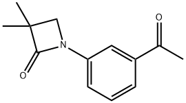 1-(3-ACETYLPHENYL)-3,3-DIMETHYL-2-AZETANONE Struktur