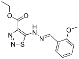 ETHYL 5-[(2E)-2-(2-METHOXYBENZYLIDENE)HYDRAZINO]-1,2,3-THIADIAZOLE-4-CARBOXYLATE Structure