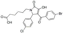 6-(3-(4-BROMOBENZOYL)-2-(4-CHLOROPHENYL)-4-HYDROXY-5-OXO-2H-PYRROL-1(5H)-YL)HEXANOIC ACID