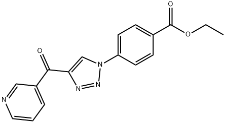 ETHYL 4-[4-(3-PYRIDINYLCARBONYL)-1H-1,2,3-TRIAZOL-1-YL]BENZENECARBOXYLATE Struktur
