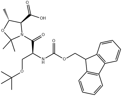 (4S,5R)-3-[(2S)-3-(叔丁氧基)-2-[[芴甲氧羰基]氨基]-1-氧代丙基]-2,2,5-三甲基-4-惡唑烷羧酸, 1266350-99-5, 結(jié)構(gòu)式