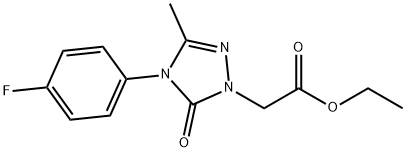 ETHYL 2-[4-(4-FLUOROPHENYL)-3-METHYL-5-OXO-4,5-DIHYDRO-1H-1,2,4-TRIAZOL-1-YL]ACETATE Struktur