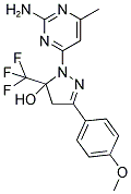 1-(2-AMINO-6-METHYLPYRIMIDIN-4-YL)-3-(4-METHOXYPHENYL)-5-(TRIFLUOROMETHYL)-4,5-DIHYDRO-1H-PYRAZOL-5-OL