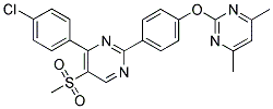 4-(4-CHLOROPHENYL)-2-[4-(4,6-DIMETHYLPYRIMIDIN-2-YLOXY)PHENYL]-5-(METHYLSULPHONYL)PYRIMIDINE