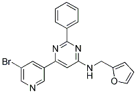 6-(5-BROMOPYRIDIN-3-YL)-N-(2-FURYLMETHYL)-2-PHENYLPYRIMIDIN-4-AMINE