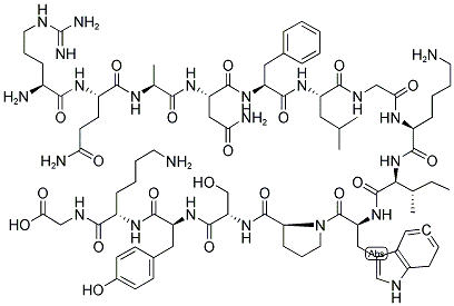 H-ARG-GLN-ALA-ASN-PHE-LEU-GLY-LYS-ILE-TRP-PRO-SER-TYR-LYS-GLY-OH