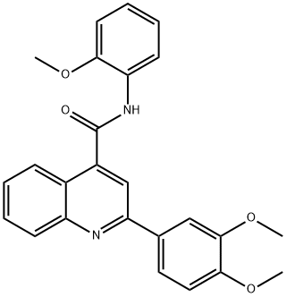 2-(3,4-DIMETHOXYPHENYL)-N-(2-METHOXYPHENYL)QUINOLINE-4-CARBOXAMIDE Structure