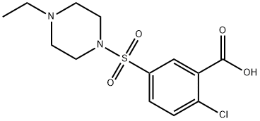 2-CHLORO-5-(4-ETHYL-PIPERAZINE-1-SULFONYL)-BENZOIC ACID Structure
