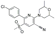 6-(4-CHLOROPHENYL)-2-(2,6-DIMETHYLMORPHOLINO)-5-(METHYLSULFONYL)PYRIDINE-3-CARBONITRILE