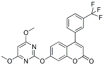 7-((4,6-DIMETHOXYPYRIMIDIN-2-YL)OXY)-4-(3-(TRIFLUOROMETHYL)PHENYL)-1-BENZOPYRAN-2-ONE