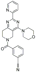 3-(4-MORPHOLIN-4-YL-2-PYRIDIN-2-YL-7,8-DIHYDRO-5H-PYRIDO[4,3-D]PYRIMIDINE-6-CARBONYL)-BENZONITRILE Structure
