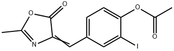 4-(4-ACETOXY-3-IODOBENZAL)-2-METHYL-5-OXAZOLONE Structure