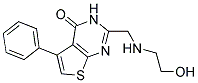 2-([(2-HYDROXYETHYL)AMINO]METHYL)-5-PHENYLTHIENO[2,3-D]PYRIMIDIN-4(3H)-ONE Struktur
