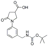 1-[3-(TERT-BUTOXYCARBONYLAMINO-METHYL)-PHENYL]-2-OXO-PYRROLIDINE-3-CARBOXYLIC ACID Structure