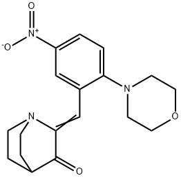 2-[(2-MORPHOLINO-5-NITROPHENYL)METHYLENE]-3-QUINUCLIDINONE Structure